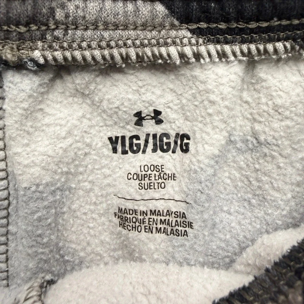 Under Armour Rival Fleece Camo Joggers Loose Fit Size YLG Activewear Sweatpants